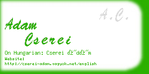 adam cserei business card